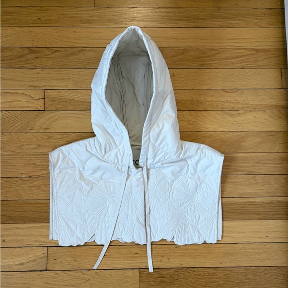 COS Cream Embroidered Quilted Hood - Picture 2 of 7
